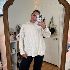 Aerie Oversize Mock neck knit sweater